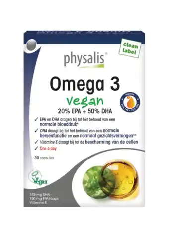 De Online Drogist Physalis Omega 3 Vegan Capsules aanbieding