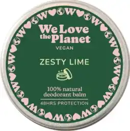 De Online Drogist We Love The Planet Zesty Lime Deodorant Balm aanbieding