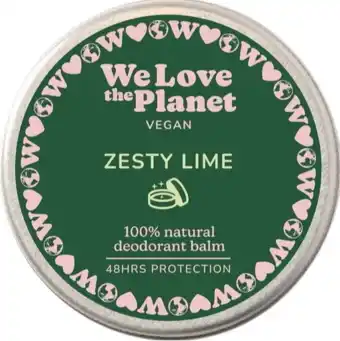 De Online Drogist We Love The Planet Zesty Lime Deodorant Balm aanbieding