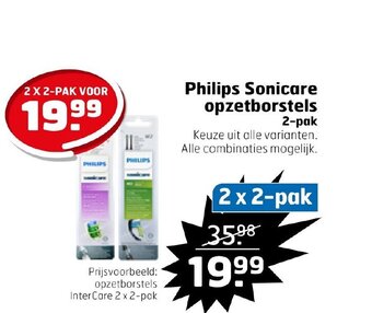 Trekpleister Philips Sonicare opzetborstels 2-pak aanbieding