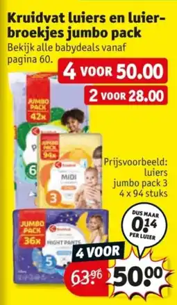 Kruidvat Kruidvat luiers en Luierbroekjes jumbo pack aanbieding