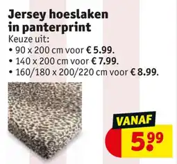 Kruidvat Jersey hoeslaken in panterprint aanbieding