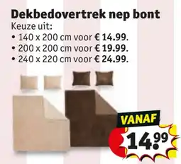 Kruidvat Dekbedovertrek nep bont cm aanbieding