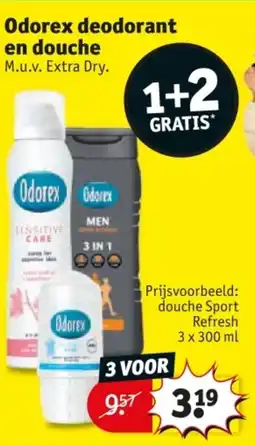 Kruidvat Odorex Deodorant en Douche aanbieding