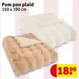 Kruidvat Pom pon plaid aanbieding