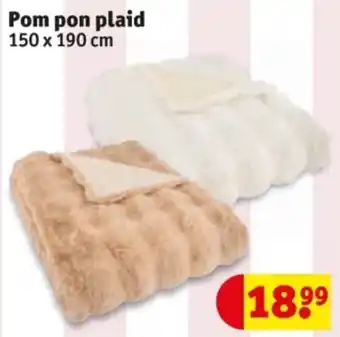 Kruidvat Pom pon plaid aanbieding