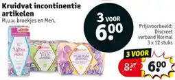 Kruidvat Kruidvat Incontinentie Artikelen aanbieding