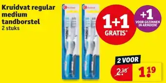 Kruidvat Kruidvat regular medium tandborstel aanbieding