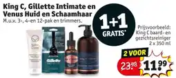 Kruidvat King C, Gillette Intimate en Venus Huid en Schaamhaar aanbieding