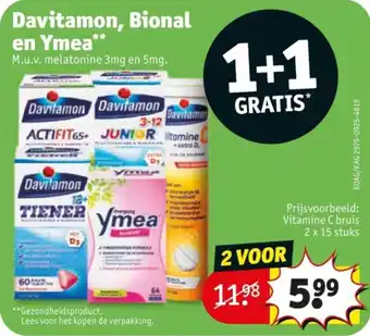 Kruidvat Davitamon, Bional en Ymea aanbieding