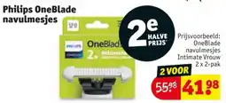 Kruidvat Philips OneBlade navulmesjes aanbieding