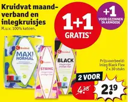Kruidvat Kruidvat Maandverband en Inlegkruisjes aanbieding