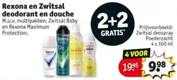 Kruidvat Rexona en Zwitsal deodorant en douche aanbieding