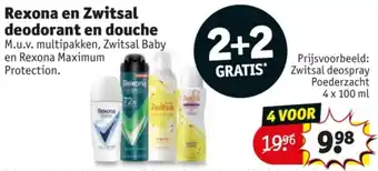 Kruidvat Rexona en Zwitsal deodorant en douche aanbieding