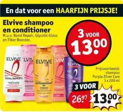 Kruidvat Elvive Shampoo en Conditioner aanbieding