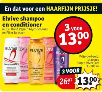 Kruidvat Elvive Shampoo en Conditioner aanbieding