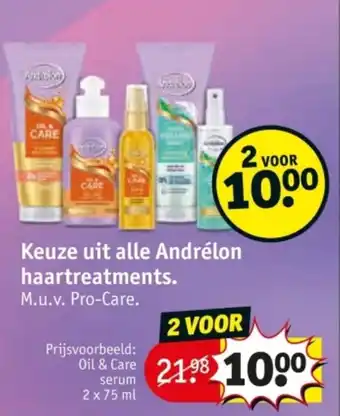 Kruidvat Keuze uit alle Andrélon haartreatments. aanbieding
