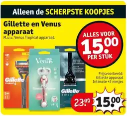 Kruidvat Gillette en Venus apparaat aanbieding