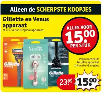 Kruidvat Gillette en Venus apparaat aanbieding