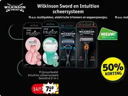 Kruidvat Wilkinson Sword en Intuition scheersysteem aanbieding