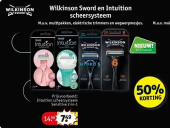 Kruidvat Wilkinson Sword en Intuition scheersysteem aanbieding