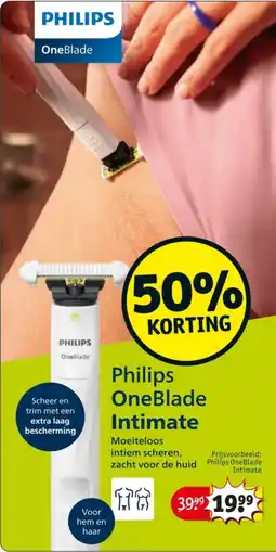 Kruidvat Philips OneBlade Intimate aanbieding