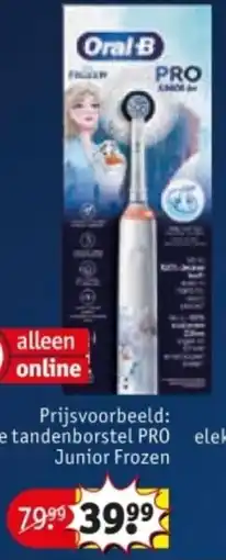 Kruidvat Oral-B elektrische tandenborstel PRO Junior Frozen aanbieding