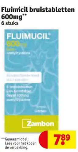 Kruidvat Fluimicil Bruistabletten 600 mg aanbieding