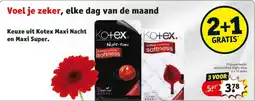 Kruidvat Keuze uit Kotex Maxi Nacht en Maxi Super aanbieding