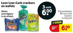 Kruidvat Leev Low Carb Crackers en Wafels aanbieding