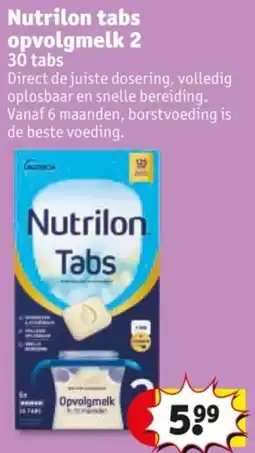 Kruidvat Nutrilon tabs opvolgmelk 2 aanbieding