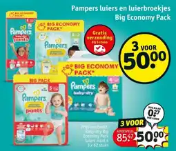 Kruidvat Pampers luiers en luierbroekjes Big Economy Pack aanbieding