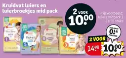 Kruidvat Kruidvat luiers en luierbroekjes mid pack aanbieding