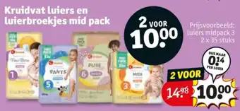 Kruidvat Kruidvat luiers en luierbroekjes mid pack aanbieding