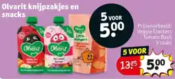 Kruidvat Olvarit knijpzakjes en snacks aanbieding