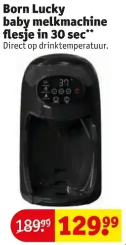 Kruidvat Born Lucky baby melkmachine flesje in 30 sec aanbieding