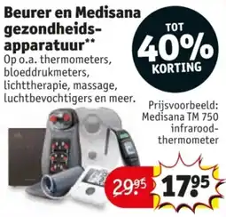 Kruidvat Beurer en Medisana gezondheids apparatuur aanbieding