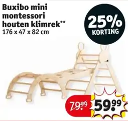 Kruidvat Buxibo mini montessori houten klimrek aanbieding