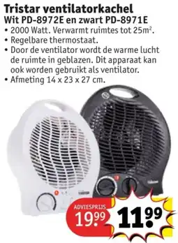 Kruidvat Tristar ventilatorkachel aanbieding