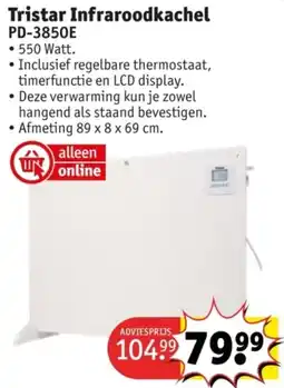 Kruidvat Tristar Infraroodkachel PD-3850E aanbieding