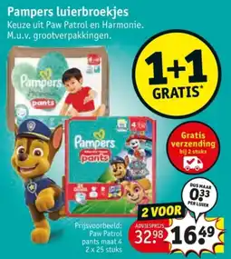 Kruidvat Pampers luierbroekjes aanbieding