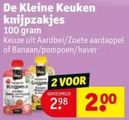 Kruidvat De Kleine Keuken knijpzakjes aanbieding