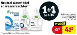 Kruidvat Neutral wasmiddel en wasverzachter aanbieding