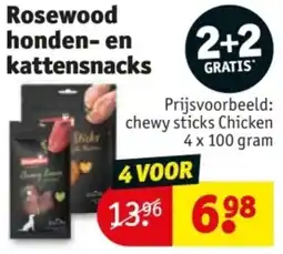 Kruidvat Rosewood honden en kattensnacks aanbieding