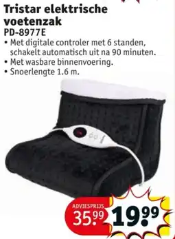 Kruidvat Tristar elektrische voetenzak PD-8977E aanbieding