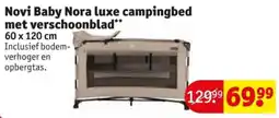 Kruidvat Novi Baby Nora luxe campingbed met verschoonblad aanbieding