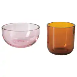 IKEA Talltita theelichthouders - roze & bruin, rond, ontworpen door lisa hilland aanbieding
