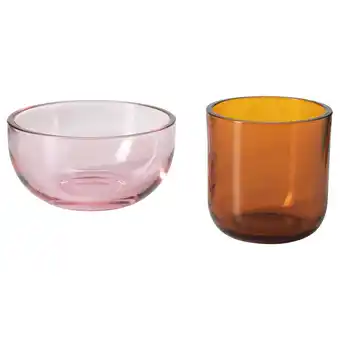 IKEA Talltita theelichthouders - roze & bruin, rond, ontworpen door lisa hilland aanbieding
