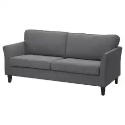 IKEA Moderne grijze ekholma bank met zachte stof & houten poten aanbieding