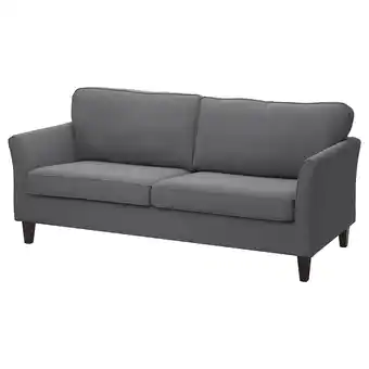 IKEA Moderne grijze ekholma bank met zachte stof & houten poten aanbieding